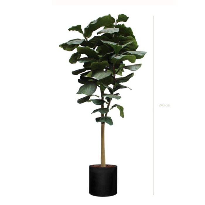 LYRATA 240 – Arbre artificiel tropical avec pot Fiberstone cylindrique ou carré, noir ou blanc (40x40x40 cm) (4) LYRATA 240 – Arbre artificiel tropical avec pot Fiberstone cylindrique ou carré, noir ou blanc (40x40x40 cm) (4)