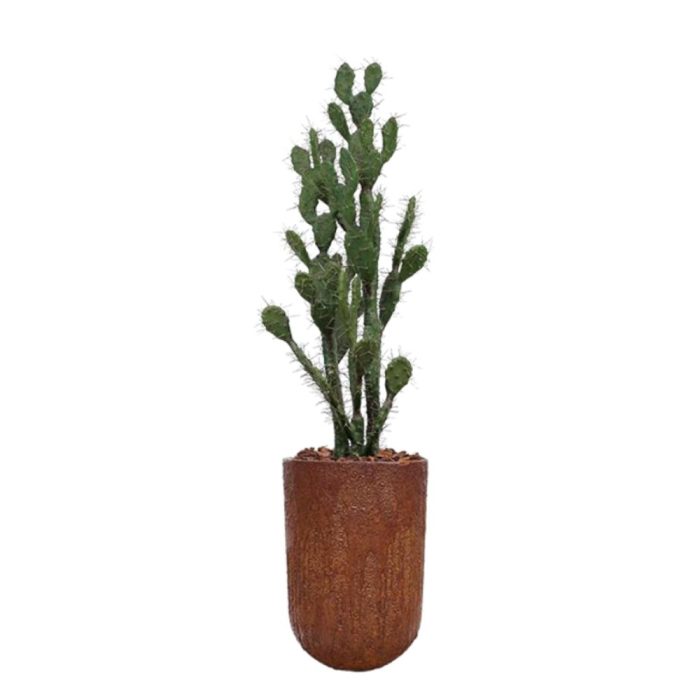 Le Cactus Artificiel – Hauteur 150-155 cm – Pots variés (Fiberstone noirblanc, Jonc de mer, Ficonstone marron) (6)