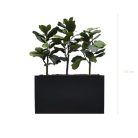 SÉPARATEURS LYRATA – Bacs Fiberstone rectangulaires noirs ou blancs, tailles moyennes et grandes pour séparation d’espaces (2)