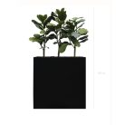 SÉPARATEURS LYRATA – Bacs Fiberstone rectangulaires noirs ou blancs, tailles moyennes et grandes pour séparation d’espaces (5)