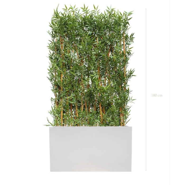 Séparateurs Bambous S. (H.180 cm) – Bacs Fiberstone Rectangulaires Noir & Blanc, Extérieur, 90x20x50 cm, Bambous Artificiels UV Résistants (1) Séparateurs Bambous S. (H.180 cm) – Bacs Fiberstone Rectangulaires Noir & Blanc, Extérieur, 90x20x50 cm, Bambous Artificiels UV Résistants (1)
