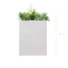 Séparateurs Caracas & Mexico 100 cm - Bacs rectangulaires blanc ou noir en Fiberstone - Plantes artificielles tropicales et méditerranéennes (1)