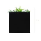 Séparateurs Caracas & Mexico 100 cm - Bacs rectangulaires blanc ou noir en Fiberstone - Plantes artificielles tropicales et méditerranéennes (3)