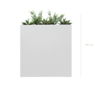 Séparateurs Caracas & Mexico 100 cm - Bacs rectangulaires blanc ou noir en Fiberstone - Plantes artificielles tropicales et méditerranéennes (4)