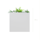 Séparateurs Caracas & Mexico 100 cm - Bacs rectangulaires blanc ou noir en Fiberstone - Plantes artificielles tropicales et méditerranéennes (5)