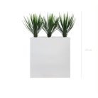 Séparateurs Yuccas SML – Bacs Fiberstone Blanc Extérieur (90x20x50 60x25x80 80x25x80 cm), Hauteurs 95 à 125 cm, Artificiels PE UV (1)
