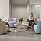Fauteuil pivotant sur mesure tissu M1