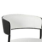 Chaise BADEN Metal Polyester Blanc Tissu Boucle Design Bureaux Cafes (1)