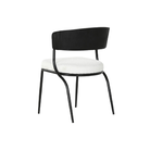 Chaise BADEN Metal Polyester Blanc Tissu Boucle Design Bureaux Cafes (3)