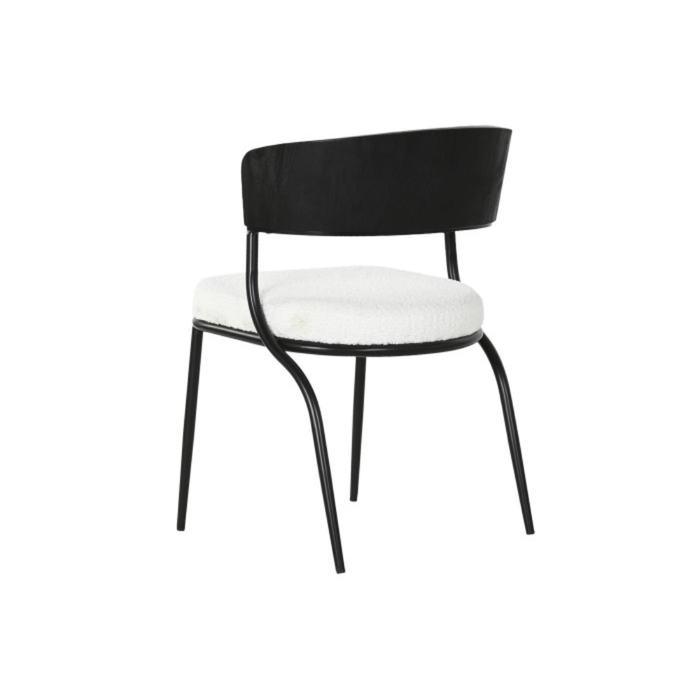 Chaise BADEN Metal Polyester Blanc Tissu Boucle Design Bureaux Cafes (3) Chaise BADEN Metal Polyester Blanc Tissu Boucle Design Bureaux Cafes (3)