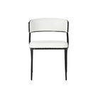 Chaise BADEN Metal Polyester Blanc Tissu Boucle Design Bureaux Cafes (4)