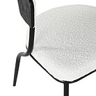 Chaise BADEN Metal Polyester Blanc Tissu Boucle Design Bureaux Cafes (5)