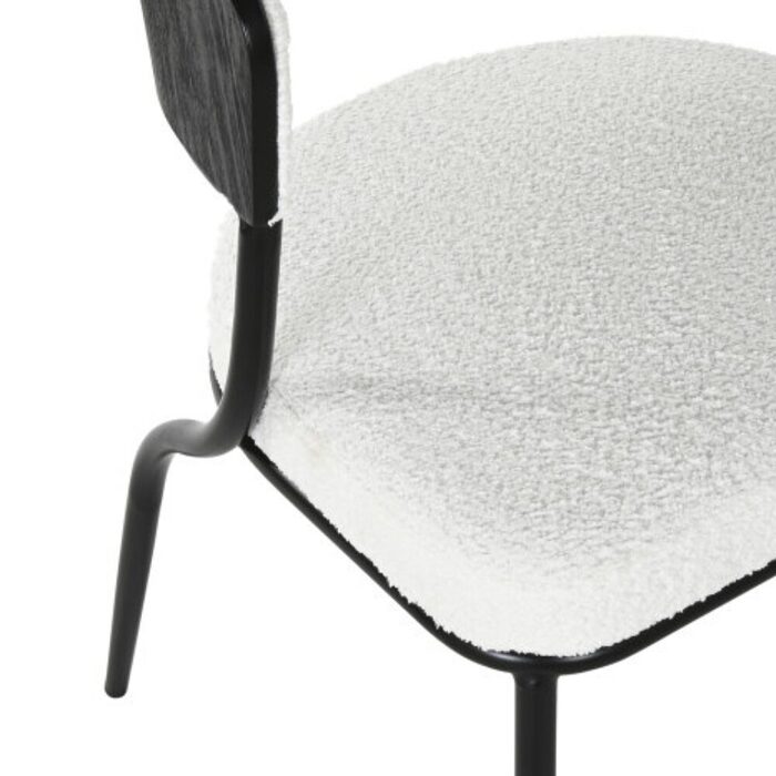 Chaise BADEN Metal Polyester Blanc Tissu Boucle Design Bureaux Cafes (5) Chaise BADEN Metal Polyester Blanc Tissu Boucle Design Bureaux Cafes (5)