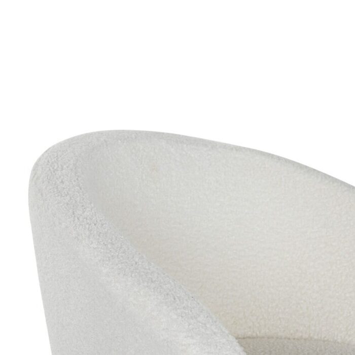 Chaise FAUSKE Metal Tissu PE Teddy Blanc Professionnelle Bureaux Cafes Accueil (1)