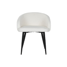 Chaise FAUSKE Metal Tissu PE Teddy Blanc Professionnelle Bureaux Cafes Accueil (2)