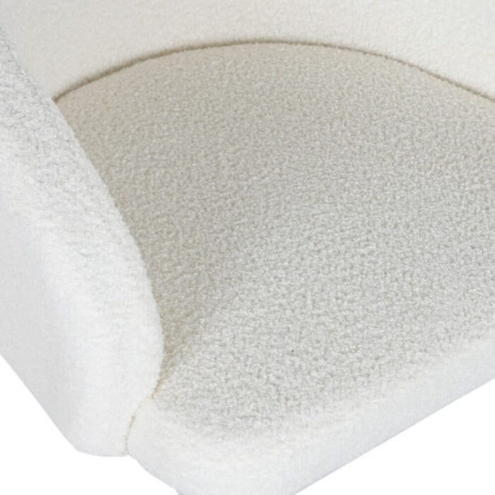 Chaise FAUSKE Metal Tissu PE Teddy Blanc Professionnelle Bureaux Cafes Accueil (4)
