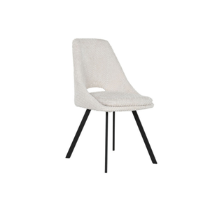 HAGEN – Chaise design en métal et polyester blanc pour intérieur scandinave et espaces professionnels
