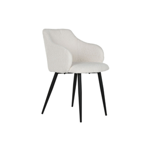 HOLAR – Chaise professionnelle en métal et tissu PE blanc pour bureaux, restaurants et espaces d’accueil