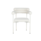 Chaise MOERS Metal Tissu Boucle Polyester Blanc Design Scandi (3)