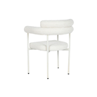 Chaise MOERS Metal Tissu Boucle Polyester Blanc Design Scandi (4)