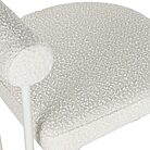Chaise MOERS Metal Tissu Boucle Polyester Blanc Design Scandi (5)