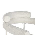 Chaise MOERS Metal Tissu Boucle Polyester Blanc Design Scandi (6)