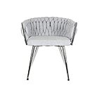 Chaise SIEGEN Polyester Tresse Gris Metal Design Interieur (2)