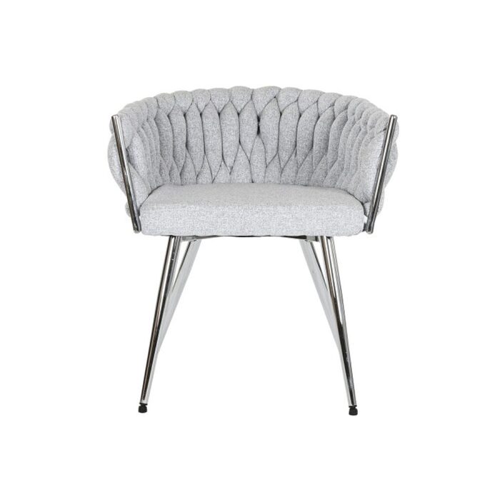 Chaise SIEGEN Polyester Tresse Gris Metal Design Interieur (2)