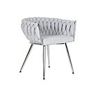 Chaise SIEGEN Polyester Tresse Gris Metal Design Interieur (3)