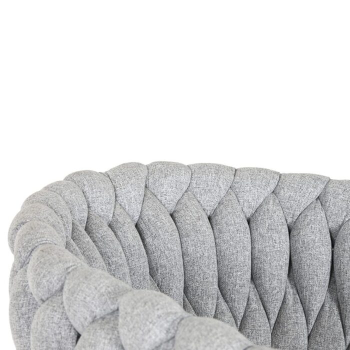 Chaise SIEGEN Polyester Tresse Gris Metal Design Interieur (6)
