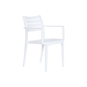 STAVERN – Chaise professionnelle en PP recyclé blanc pour HORECA, terrasses et espaces extérieurs