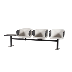 Banquette ALBI modulaire en bois et métal pour espaces collectifs et environnements professionnels avec assise flexible et configuration multiple