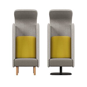 Fauteuil acoustique BUD pour bureau avec parois absorbantes pour isolation sonore en open space et zones de concentration