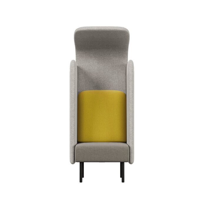 Fauteuil acoustique BUD pour bureau avec parois absorbantes pour isolation sonore en open space et zones de concentration