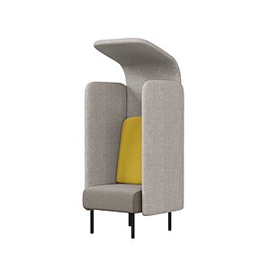 Fauteuil acoustique BUD pour bureau avec parois absorbantes pour isolation sonore en open space et zones de concentration