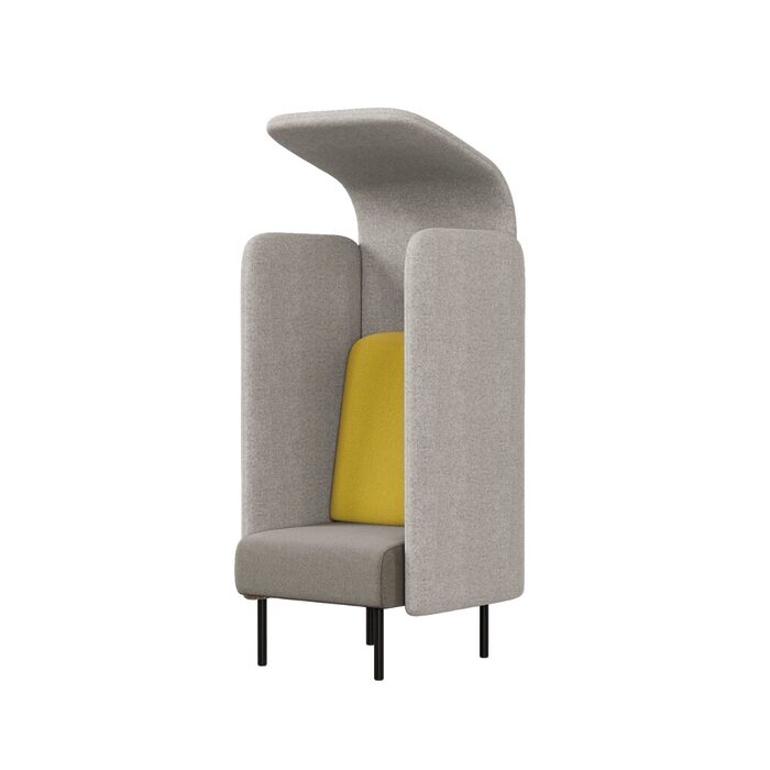 Fauteuil acoustique BUD pour bureau avec parois absorbantes pour isolation sonore en open space et zones de concentration