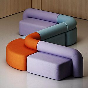 Canapé modulable SONDER en configuration flexible pour espaces lounge professionnels et aménagements intérieurs collectifs