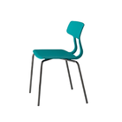 Chaise DITTO empilable en polypropylène avec structure métallique pour espaces professionnels, restaurants et collectivités