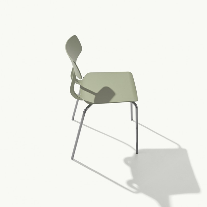 Chaise DITTO empilable en polypropylène avec structure métallique pour espaces professionnels, restaurants et collectivités