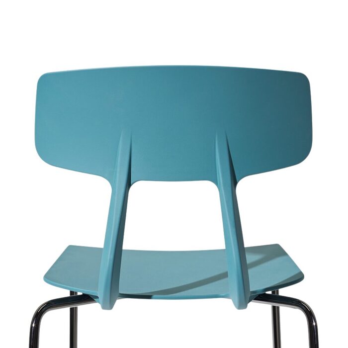 Chaise DITTO empilable en polypropylène avec structure métallique pour espaces professionnels, restaurants et collectivités