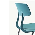 Chaise DITTO empilable en polypropylène avec structure métallique pour espaces professionnels, restaurants et collectivités