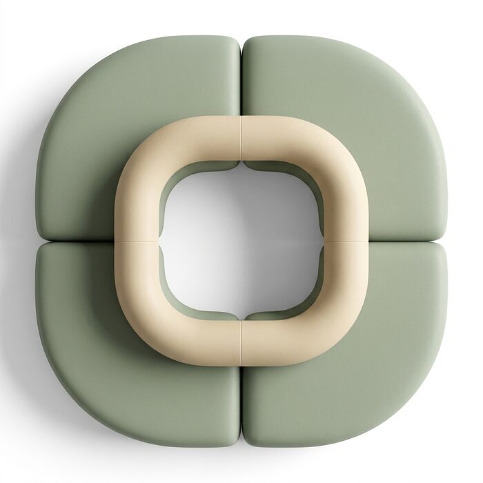 banquette circulaire ronde design organique SONDER