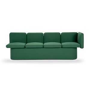 Banquettes modulaires BORIS aux formes arrondies permettant de créer des assises élégantes et optimisées pour restaurants et espaces hospitality