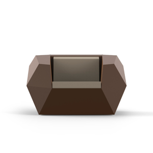 Fauteuil lounge FAZ VONDOM design géométrique en polyéthylène avec option LED pour espaces professionnels intérieurs et extérieurs