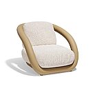 Fauteuil lounge MEL VONDOM design sculptural en polyéthylène avec formes enveloppantes pour espaces professionnels