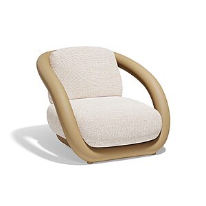 Fauteuil lounge MEL VONDOM design sculptural en polyéthylène avec formes enveloppantes pour espaces professionnels