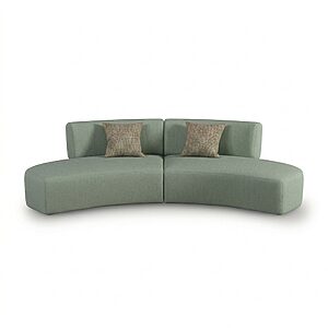 HOBART – Canapé modulable aux formes courbes pour ERP et espaces d’accueil 1 Canapé double forme courbe demi lune pour salle d'attente