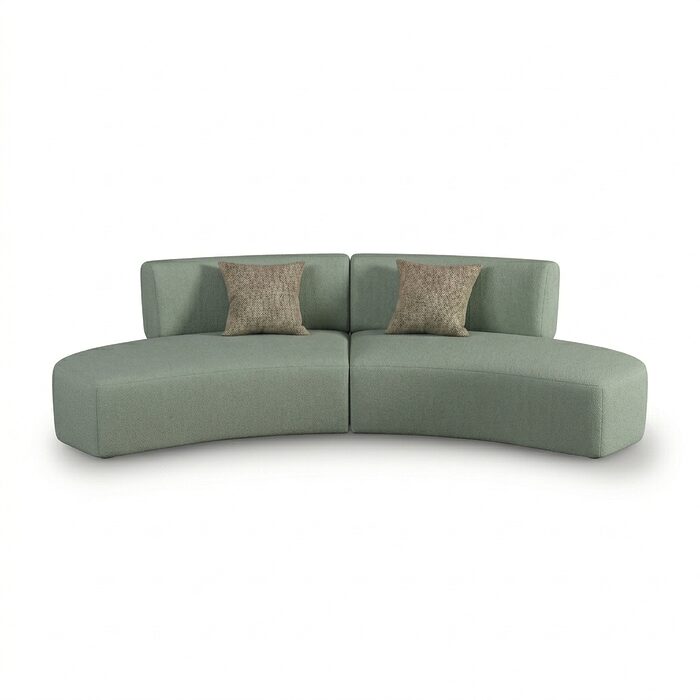 Canapé double forme courbe demi lune pour salle d'attente Canapé double forme courbe demi lune pour salle d'attente