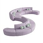 Canapé serpentine pour grands espaces erp