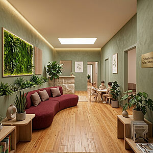 Mobilier lounge pour salle d'attente cabinet médical orthophoniste